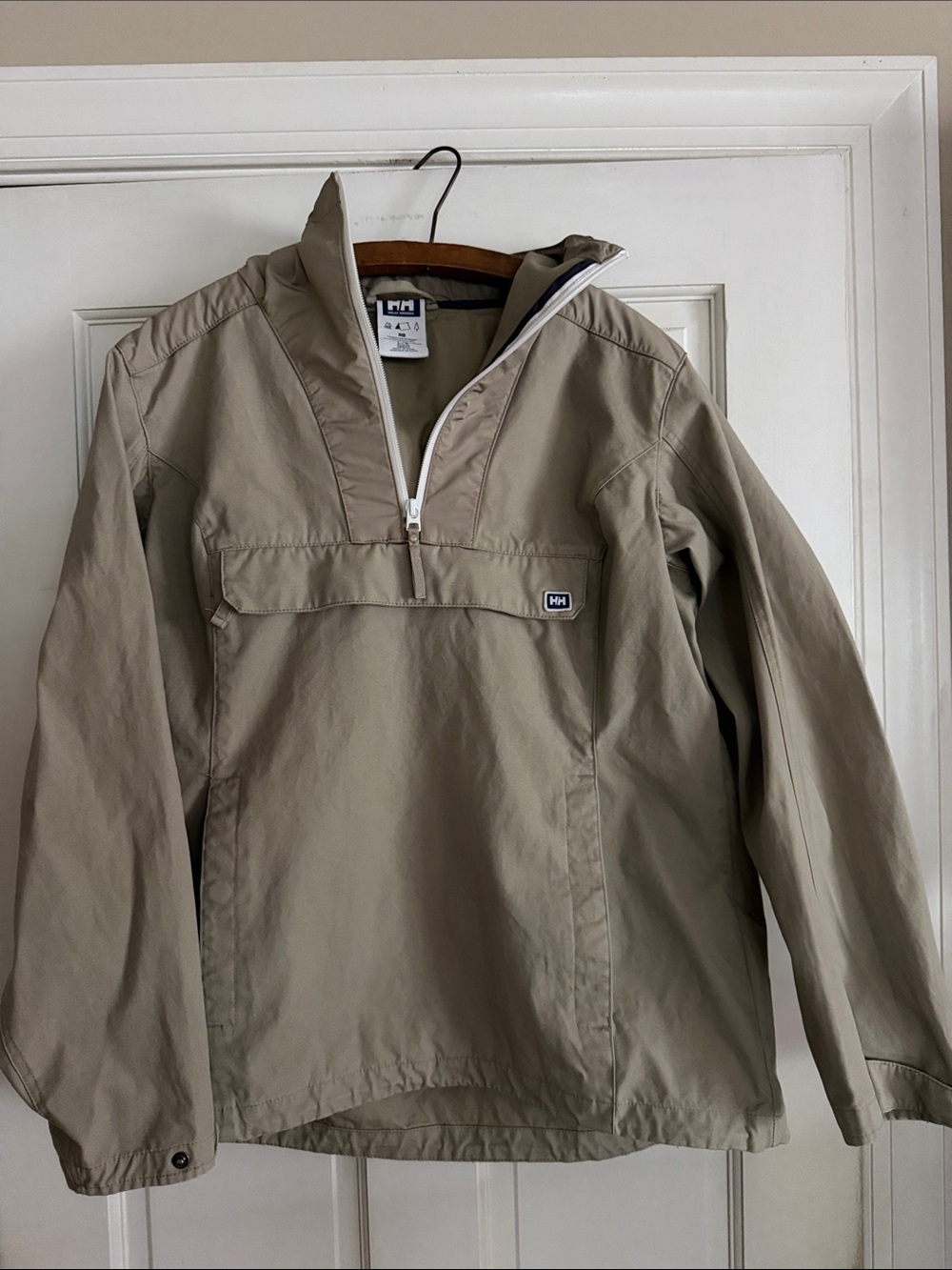 Helly Hansen Beige Pullover Anorak with White Trim